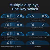 รถ HUD Speedometer Universal Head-Up Display HUD เกจดิจิตอลพร้อม Adaptive Sensing Light หน้าจอความละเอียดสูงกว่าความเร็ว