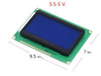 LCD12864B   Module 128x64 Dots Module Graphic Blue Screen Backlight  3.5-5v จอแสดงผลอเนกประสงค์