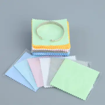 50pcs/Set of Sterling Silver Color Cleaning Cloth Polishing Cloth