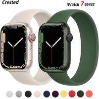 Solo Loop untuk Apple Watch Band 44Mm 40Mm 45 Mm/41Mm 38Mm 42Mm 44 45 Mm Gelang Silikon Elastis IWatch Seri 3 4 5 6 Se 7 Tali