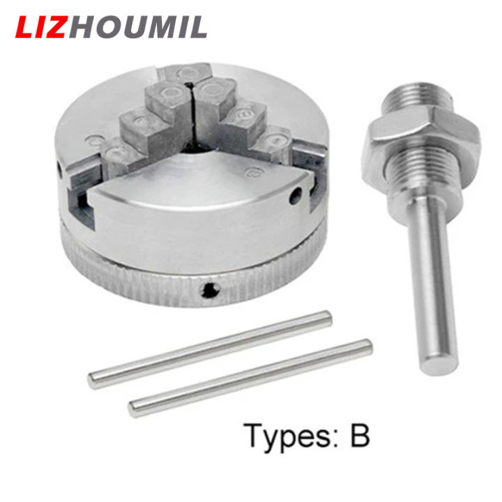 lizhoumil-หัวจับเครื่องกลึงโลหะขนาดเล็กแบบ3-jaw-4-jaw-หัวจับเครื่องกลึงทำจากโลหะผสมสังกะสีสามารถเลือกได้สำหรับเครื่องกลึงโลหะขนาดเล็ก