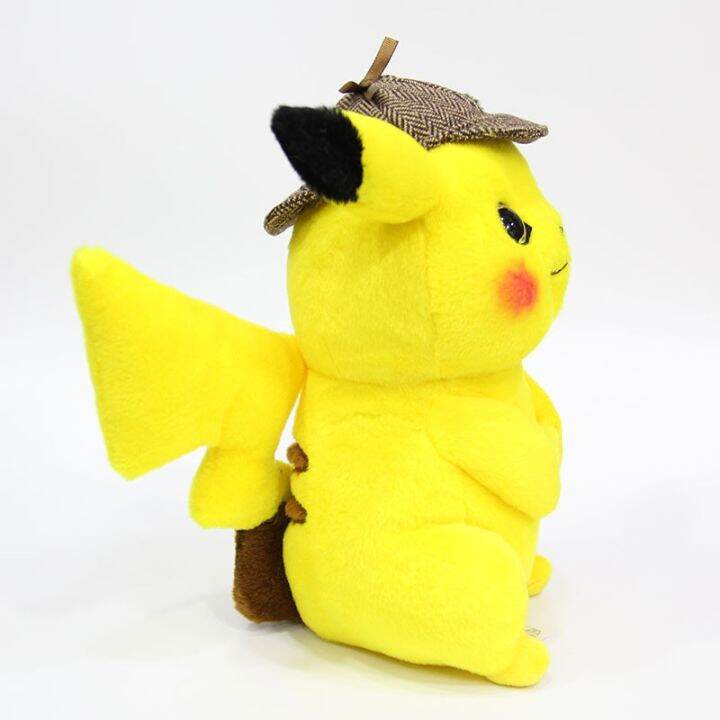 คุณภาพสูงตุ๊กตาปิกาจูนักสืบโปเกมอนต้นฉบับตุ๊กตาอะนิเมะการ์ตูน-pikachu-น่ารักของเล่นเด็กของขวัญคริสต์มาส