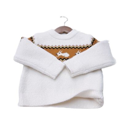 Yoliyolei 2023 New Children Baby Sweater Kids Loose Knit Autumn Winter Girl Clothes Round Neck Toddler Girl Boy Pullover