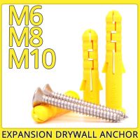 M6 M8 M10 Plastic Expansion Self Tapping Screws Drywall Anchor Tube Wall Plug Phillips Bolt 304 Stainless Steel Zinc Plated