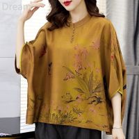 Fragrant Cloud silk blouse womens spring and summer New loose large size high-end mulberry silk Lady shirt V729