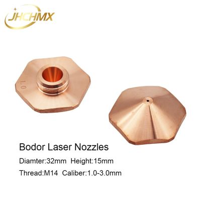 JHCHMX Bodor Laser Hexagonal Nozzles Single/Double Layer Dia.32mm H15 Caliber 1.0-3.0mm For Bodor Fiber Laser Machine