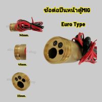 JW EURO MIG MAG ข้อต่อตัวกลาง และฝาครอบ เครื่องเชื่อม และ ฟีดแยก MIG/MAG Welder Euro Connector Central Adaptorข้อต่อหน้าตู้ จัดส่งในไทย