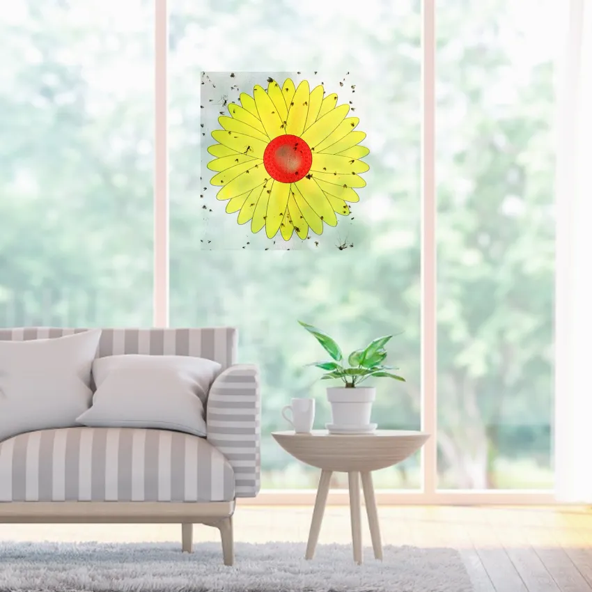 Window Fly Traps Indoor, Sunflower Fly Catcher Window Fly Sticker