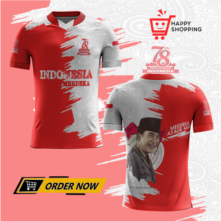 Baju Kaos Jersey Hut Ri Ke 78 Thn Kaos Kemerdekaan Indonesia Terbaru Lazada Indonesia 6853