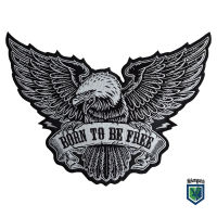 Born to Be Free Eagle Large Back Patch for Vest
