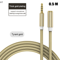 HT คุณภาพสูง3.5มิลลิเมตร AUX สายลำโพงสายสัญญาณเสียงสำหรับหูฟังรถยนต์ลำโพงแจ็คแปลง USB สำหรับ Samsung Xiaomi redmi