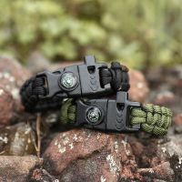 Multi-function Emergency Survival Whistle Buckle with Compass for Outdoor Camp Paracord Bracelet Backpack Strap Bag Accessories Survival kits