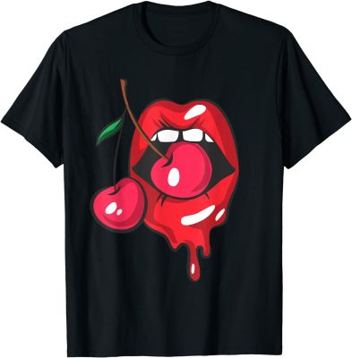 Cherry Lips Trendy Vintage Retro Gift Korean Clothes Men T shirt Casual Fashion s Summer Tops Tees Gothic 3d T Shirt XS-6XL