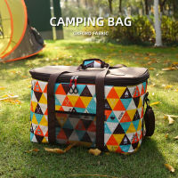 Spot parcel post Outdoor Large Capacity Camping Bags Adjustable Height Sundries Container Camping Handbag Self-Driving Travel Picnic Bag