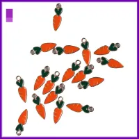 PETI JEWELLERY 100 pcs ทองสีทอง เครื่องประดับแครอทเคลือบ ยาว16มม. กว้าง5มม. การ์ตูนเรดาร์ชาร์ม แข็งแรงและทนทาน โลหะผสมอัลลอยด์ จี้เล็กๆเคลือบโลหะผสม งานฝีมือดีไอวาย