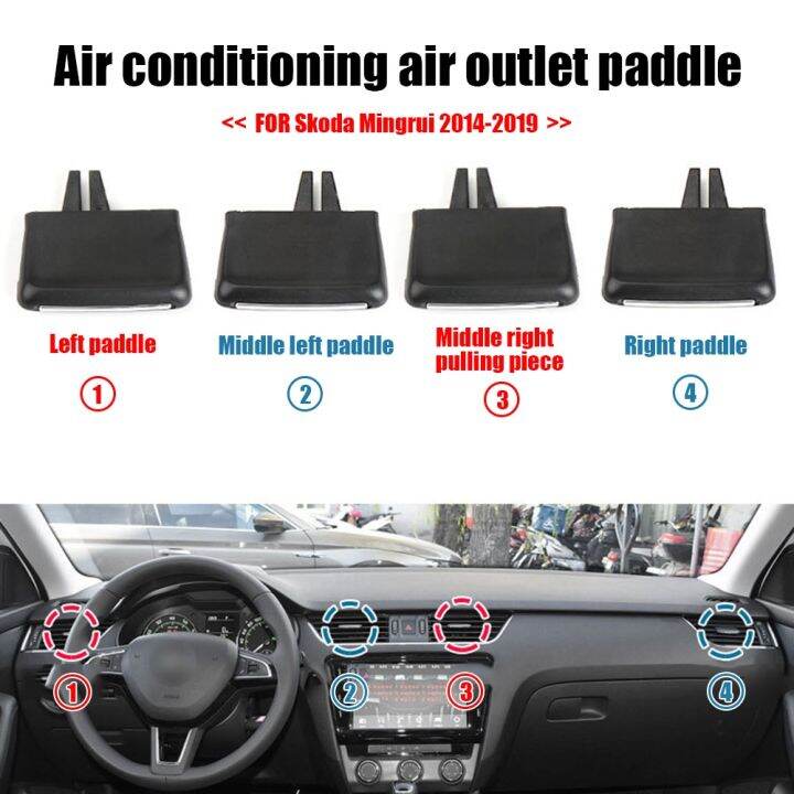 hot-xijxexjwoehjj-516-สำหรับ-skoda-octavia-14-19เครื่องปรับอากาศ-vent-สลับชิ้น-o-utlet-บัตรคลิปทิศทางลม-p-lectrum-ลูกบิดระบายอากาศชุดซ่อม