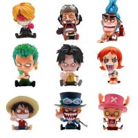 ANYGEL ของเล่น PVC ของขวัญคริสต์มาสญี่ปุ่นอะนิเมะ Sabo Han Nami ของประดับโต๊ะทำงาน Robin Boa Sanji Luffy ชุดฟิกเกอร์แอคชั่นลิง D Luffy ตัวการ์ตูนฟิกเกอร์ของเล่นโมเดล