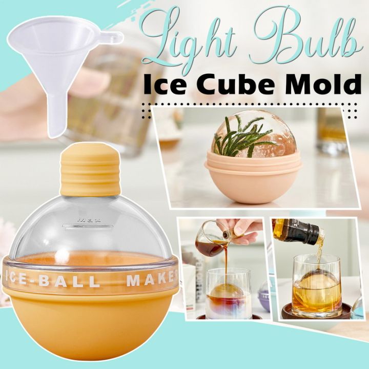ABL Light Bulb Shape Ice Cube Frozen Mold/Spherical Jelly Ice