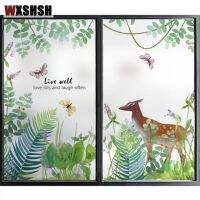 【A PRETTY】 Static ClingSize Window Film DeerPrivacy Protection ReusableTint Film ฉนวนกันความร้อน Glass Foil