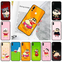 YU54 Crayon Shin Chan Black อ่อนนุ่ม เคสโทรศัพท์ หรับ Realme C33 C12 C21 XT C25Y C17 C1 C21Y X2 C11 V11S C20 C20A C3 C15 C30 C2 C25S V11 C31 Pro ปก