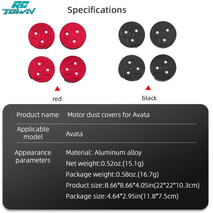 rctown-2023newฝาครอบมอเตอร์อะลูมินัมอัลลอยกันฝุ่นฝาครอบป้องกันหมวกมอเตอร์สามารถใช้ได้กับ-dji-avata-ปกป้องเครื่องยนต์