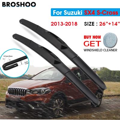 Car Wiper Blade For Suzuki SX4 S-Cross 26 quot; 14 quot; 2013-2018 Windscreen Windshield Wipers Blades Window Wash Fit U Hook Arms