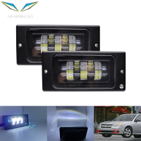 ไฟบาร์ LED ขนาด7นิ้วสำหรับรถยนต์2ชิ้น,ไฟตัดหมอกสี่เหลี่ยมกันน้ำสำหรับรถออฟโรดเรือรถบรรทุกรถ SUV