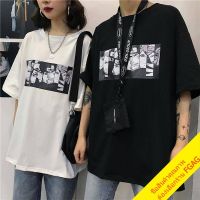 พร้อมส่ง?เสื้อคู่รักชายหญิงน่ารัก oversize เสื้อผ้าวินเทจวัยรุ่น แฟชั่นเกาหลี เสื้อยืดโอเวอร์ไซส์ผู้หญิงลายการ์ตูน XXL