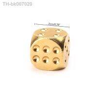 ✔  1pc Solid Polished Brass Dice 20mm 6 Sided Rounded Corners Metal Cube Copper Dice Poker Bar Board Game RPG Props Gift