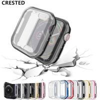 ZZOOI case cover For apple watch series 8 7 6 SE 5 4 3 45mm 41mm 44mm/40mm Soft Silicone iwatch 42mm/38mm screen protector cover 45