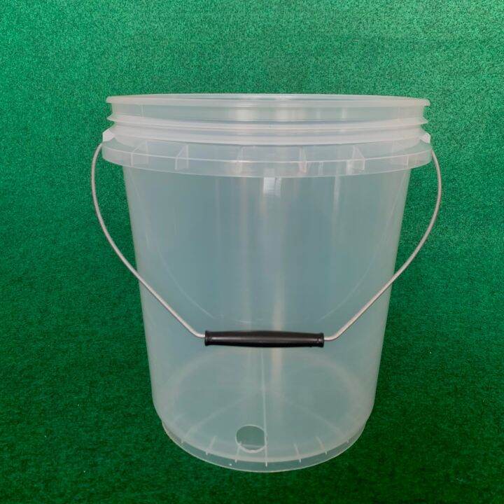 bucket-10-l-food-grade-with-faucet-ถังหมักสีใสติดก๊อก-10ลิตร-สีใส-พร้อมเจาะรูยางใส่-airlock-ฝาล็อค2ชั้นพร้อมก๊อกอากาศไม่เข้าน้ำไม่หก100-กว้างยาว22-5สูง-29-8cm