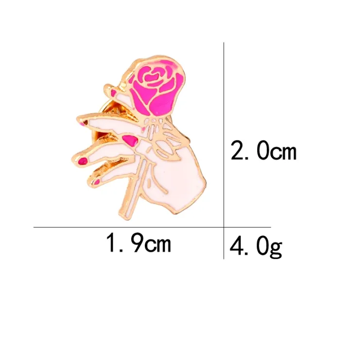 pink-enamel-pins-badge-for-clothes-colorful-cartoon-brooches-rose-mouth-carnation-mom-heart-birthday-gift