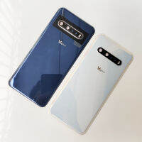 V60 UW ฝาหลังกระจกแท้สำหรับ V60 LG ThinQ 5G Kembali Penggantian Bateri Kes,Belakang Perumcover A Kamera Hitam