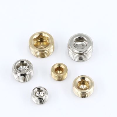 Copper 1/8 quot; 1/4 quot; 3/8 quot; 1/2 quot; 3/4 quot; Male Thread Brass Pipe Hex Head End Cap Plug Fitting Coupler Connector Adapter