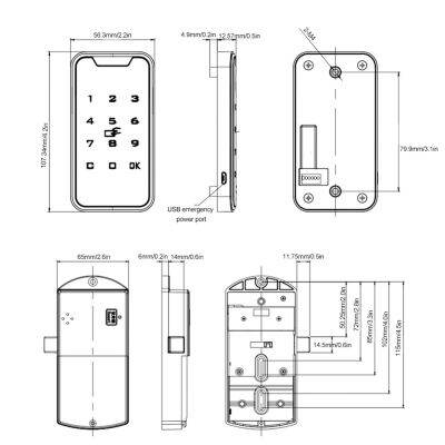 สมาร์ทล็อคดิจิทัลอัจฉริยะ RFID ปุ่มกด Gembok KATA Sandi ระบบสัมผัสตู้เสื้อผ้าอิเล็กทรอนิกส์ล็อคถาดเก็บเสื้อ/แฟ้มล็อค RFID สมาร์ท Gembok KATA Sandi ตัวล็อคพาสเวิร์ดดิจิทัล