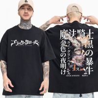 Anime Cartoon Asta Black Clover Double Sided Print T Shirt Tshirt Japanese Manga Graphic Tee