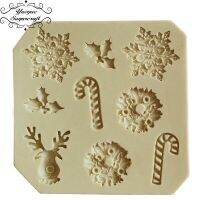 Yueyue Sugarcraft  Christmas tree snowflake reindeer Silicone mold fondant mold cake decorating tools chocolate Bread Cake  Cookie Accessories