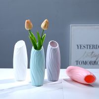 Shatterproof Vase Imitation Ceramic Flower Pot Vases for Decoration White Basket Home Nordic Decor Living Room Vase Decoration