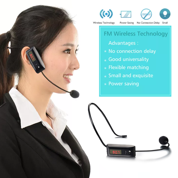 FM Wireless Lapel Headset Microphone Lazada PH