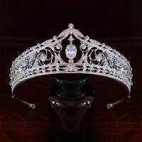 Shining Silver สี crowns ผู้หญิงพรหม VINTAGE handmade headpeice อุปกรณ์เสริมผมเจ้าสาวงานแต่งงานเครื่องประดับผม cryst Alloy tiaras