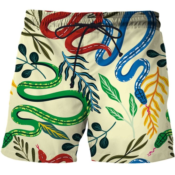 cute-serpent-3d-print-shorts-men-women-kid-y2k-boho-style-casual-short-pants-summer-oversize-cool-mens-swim-sport-beach-shorts