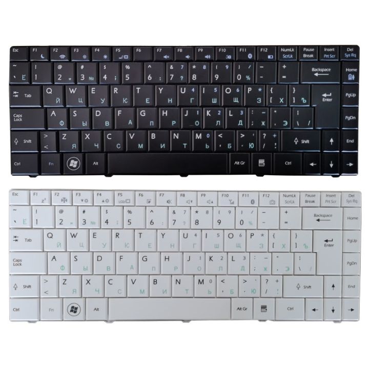 new-russian-ru-laptop-keyboard-for-msi-x320-x300-x340-x400-tastatur-medion-akoya-mini-e1312-e1313-black-white