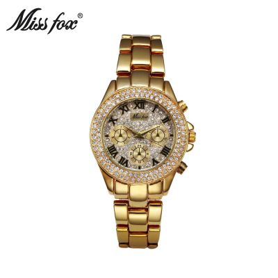 Foreign female table circular quartz alloy European classical style set auger female watch manufacturers selling an undertakes