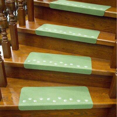 RULDGEE Luminous Non-Slip Staircase Pads Step Mats Stair Carpets Treads Protect Staircases From Scratched Wipe Staircase Clean