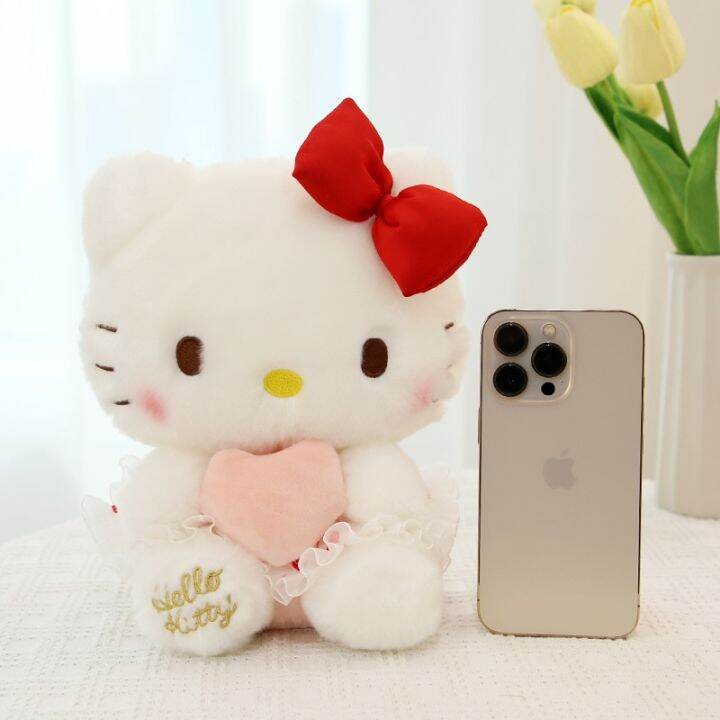 หมอนตุ๊กตาหัวใจคิวปิดยัดไส้ผ้าขนสัตว์สัตว์สำหรับเด็ก-sanrio-plushie-ลายตุ๊กตาหนานุ่ม-hello-kitty-ของขวัญวันเกิดเด็กผู้หญิงสำหรับเด็ก