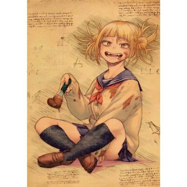 my-hero-academia-himiko-toga-โปสเตอร์กระดาษพิมพ์หน้าแรกห้องนั่งเล่นห้องนอนทางเข้าบาร์ร้านอาหารโรงแรม-cafe-art-ภาพวาด-decor