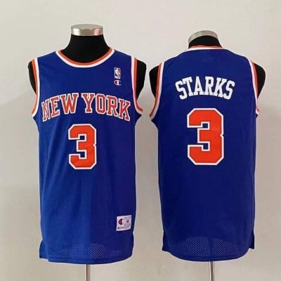 รายการสินค้าใหม่，คุณภาพสูง，ต้นฉบับใหม่， John Starks New York Knicks Retro NBA Jersey