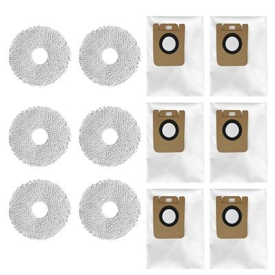 1 Set Dust Bags Mop Cloth for Xiaomi Dreame Bot L10S Ultra / S10 / S10 Pro Robot Vacuum Cleaner Replacement Accessories