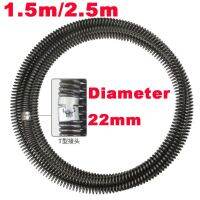 1.5m/2.5m Long*Dia 22mm Sewer Dredging Spring Electric Drill Drain Cleaner Machine Extension Sewer Pipe Dredger Cleaning Spring Traps Drains