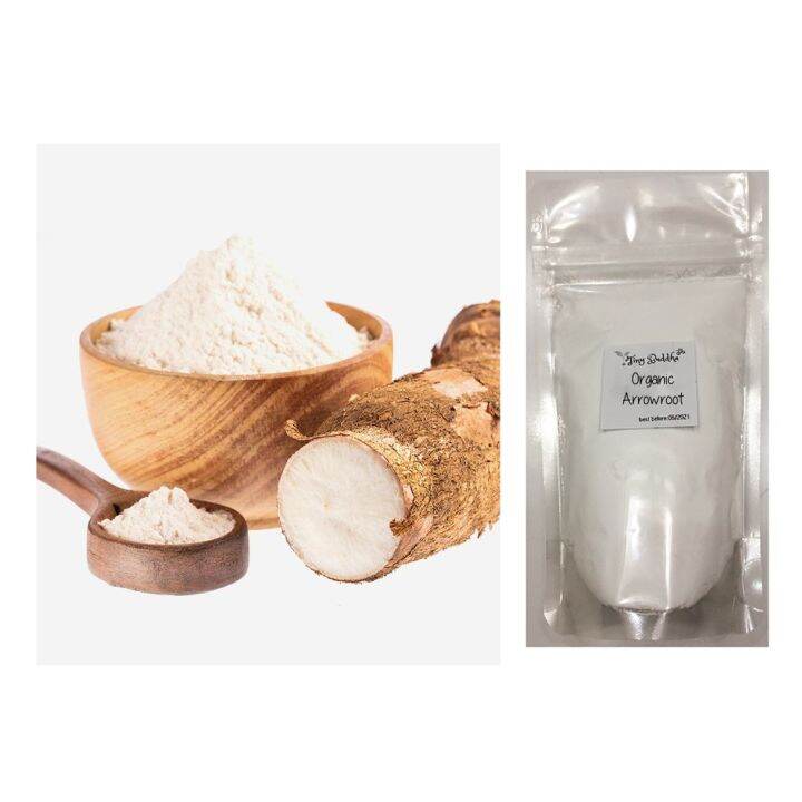 organic arrowroot powder flour food grade 100g 250g maranta arundinacea